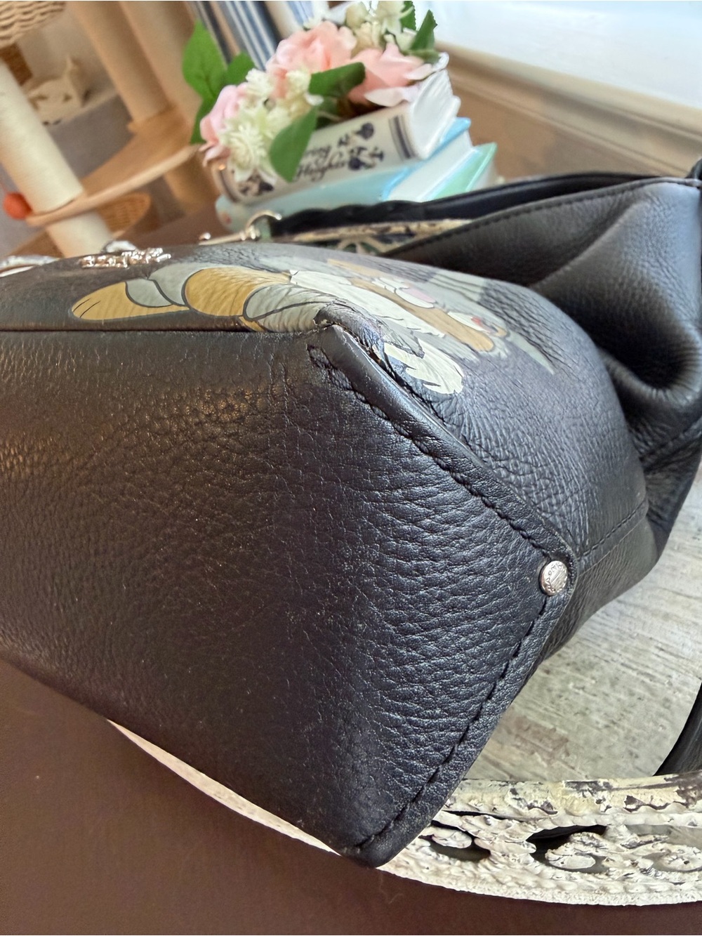 Disney x COACH Mini Abby Duffle Shoulder Bag Bambi Thumper Black Leather - Picture 6 of 16